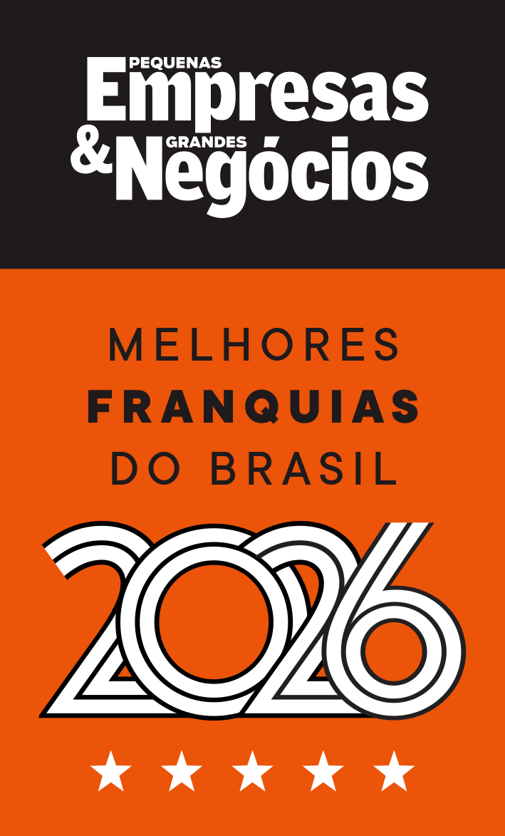 Selo Melhores Franquias do Brasil 2026, cinco estrelas